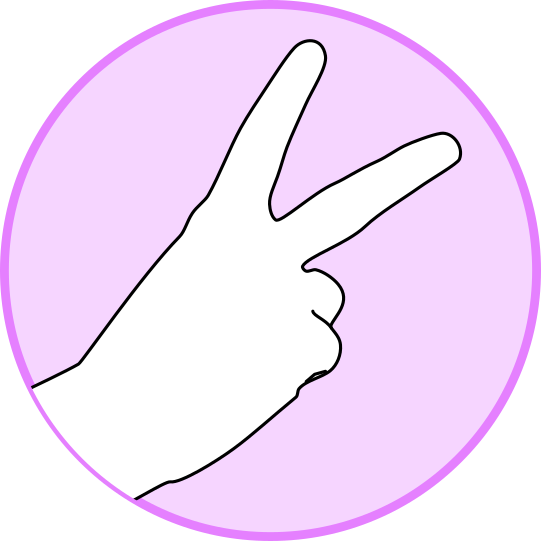 scissors hand gesture
